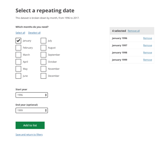 customise my data time filter iteration 1