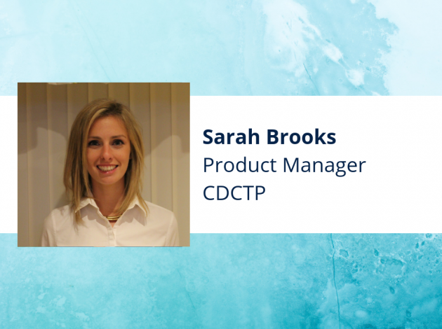 Work profile of Sarah Brooks, listing her job as product manager within CDCTP.