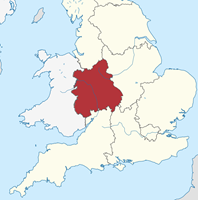 Map showing the West Midlands NUTS region which covers an area of 5,000 square miles. 