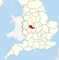 Map showing the West Midlands county which covers an area of only 348 square miles
